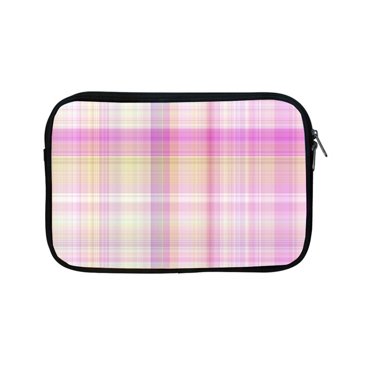 Pink Madras Plaid Apple iPad Mini Zipper Cases