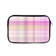 Pink Madras Plaid Apple Macbook Pro 13  Zipper Case by SpinnyChairDesigns