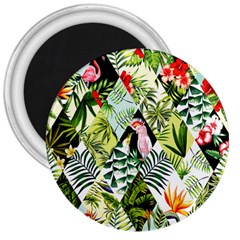 Flamingo Ropical 3  Magnets by designsbymallika