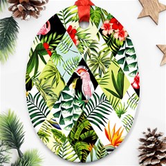 Flamingo Ropical Ornament (oval)