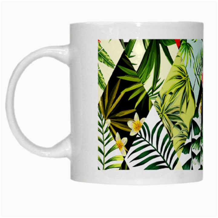 Flamingo Ropical White Mugs