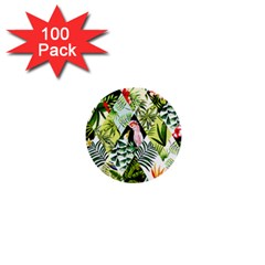 Flamingo Ropical 1  Mini Buttons (100 Pack)  by designsbymallika