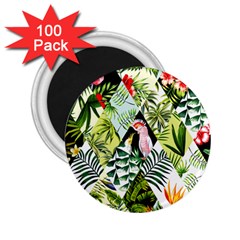 Flamingo Ropical 2 25  Magnets (100 Pack)  by designsbymallika