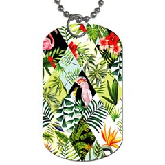 Flamingo Ropical Dog Tag (one Side) by designsbymallika