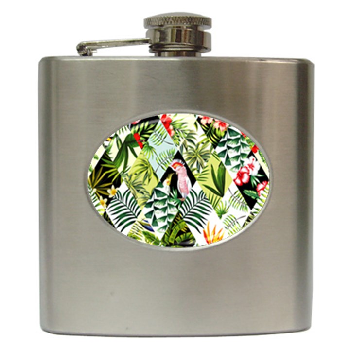 Flamingo Ropical Hip Flask (6 oz)