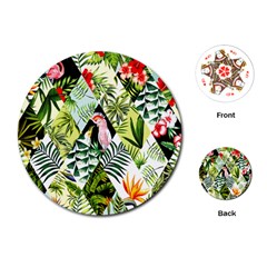 Flamingo Ropical Playing Cards Single Design (round) by designsbymallika