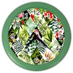 Flamingo Ropical Color Wall Clock Front