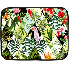 Flamingo Ropical Fleece Blanket (mini) by designsbymallika