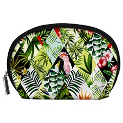 Flamingo Ropical Accessory Pouch (large) by designsbymallika