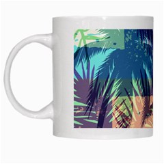 Purple Tropical Pattern White Mugs by designsbymallika