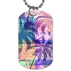 Purple Tropical Pattern Dog Tag (one Side) by designsbymallika