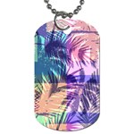 Purple Tropical Pattern Dog Tag (Two Sides) Back