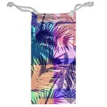 Purple Tropical Pattern Jewelry Bag Back