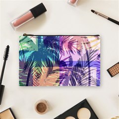 Purple Tropical Pattern Cosmetic Bag (medium) by designsbymallika