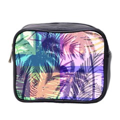 Purple Tropical Pattern Mini Toiletries Bag (two Sides) by designsbymallika