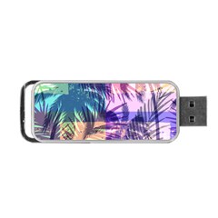 Purple Tropical Pattern Portable Usb Flash (one Side) by designsbymallika