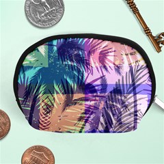 Purple Tropical Pattern Accessory Pouch (medium) by designsbymallika