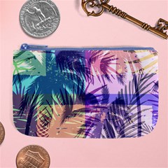 Purple Tropical Pattern Large Coin Purse by designsbymallika