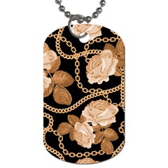 Offwhite Chain Pattern Dog Tag (one Side) by designsbymallika