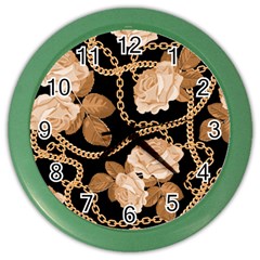 Offwhite Chain Pattern Color Wall Clock by designsbymallika