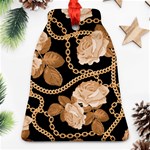 Offwhite Chain Pattern Bell Ornament (Two Sides) Front