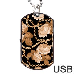 Offwhite Chain Pattern Dog Tag Usb Flash (two Sides) by designsbymallika