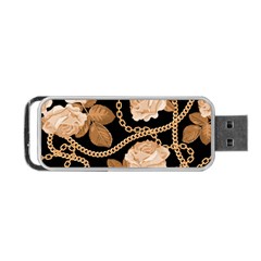 Offwhite Chain Pattern Portable Usb Flash (one Side) by designsbymallika