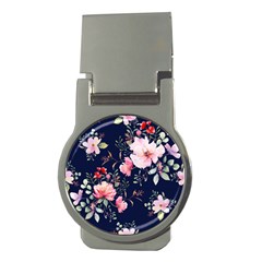 Printed Floral Pattern Money Clips (round)  by designsbymallika