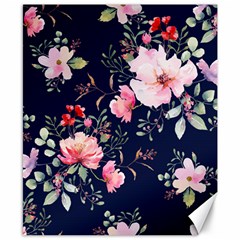 Printed Floral Pattern Canvas 8  X 10  by designsbymallika