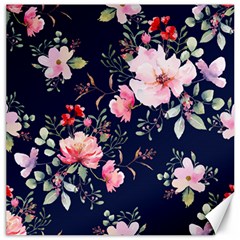 Printed Floral Pattern Canvas 12  X 12  by designsbymallika