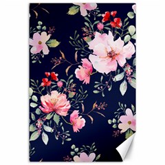 Printed Floral Pattern Canvas 24  X 36  by designsbymallika