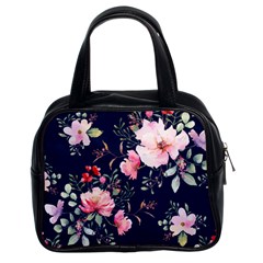 Printed Floral Pattern Classic Handbag (two Sides) by designsbymallika