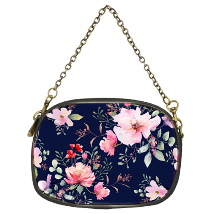 Printed Floral Pattern Chain Purse (Two Sides)