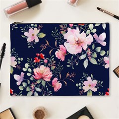 Printed Floral Pattern Cosmetic Bag (xl) by designsbymallika