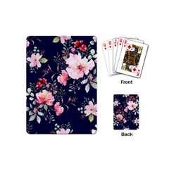 Printed Floral Pattern Playing Cards Single Design (mini) by designsbymallika