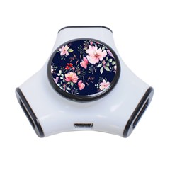 Printed Floral Pattern 3-port Usb Hub by designsbymallika