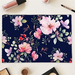 Printed Floral Pattern Cosmetic Bag (xxl) by designsbymallika