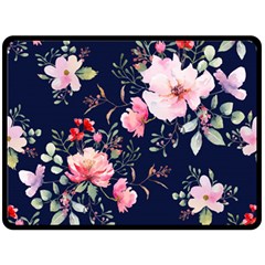 Printed Floral Pattern Double Sided Fleece Blanket (large)  by designsbymallika