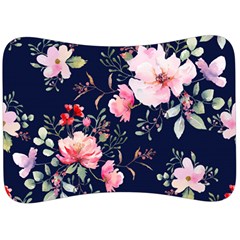 Printed Floral Pattern Velour Seat Head Rest Cushion by designsbymallika