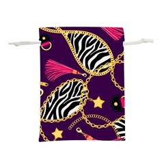 Chain Pattern  Lightweight Drawstring Pouch (l) by designsbymallika