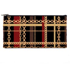 Red Black Checks Pencil Case by designsbymallika