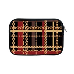 Red Black Checks Apple Ipad Mini Zipper Cases by designsbymallika