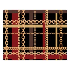 Red Black Checks Double Sided Flano Blanket (large)  by designsbymallika