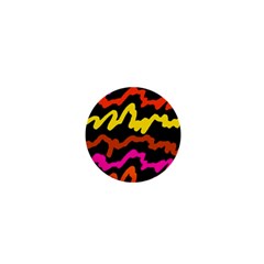 Multicolored Scribble Abstract Pattern 1  Mini Buttons by dflcprintsclothing