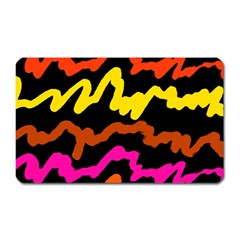 Multicolored Scribble Abstract Pattern Magnet (rectangular) by dflcprintsclothing