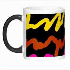 Multicolored Scribble Abstract Pattern Morph Mugs by dflcprintsclothing