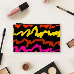 Multicolored Scribble Abstract Pattern Cosmetic Bag (small) by dflcprintsclothing