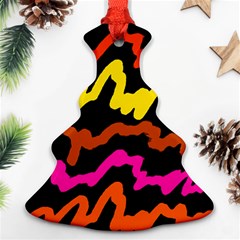 Multicolored Scribble Abstract Pattern Ornament (christmas Tree)  by dflcprintsclothing