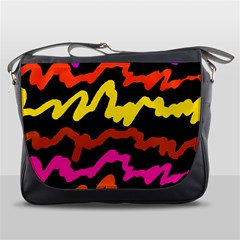 Multicolored Scribble Abstract Pattern Messenger Bag