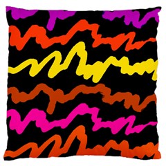 Multicolored Scribble Abstract Pattern Large Cushion Case (two Sides) by dflcprintsclothing